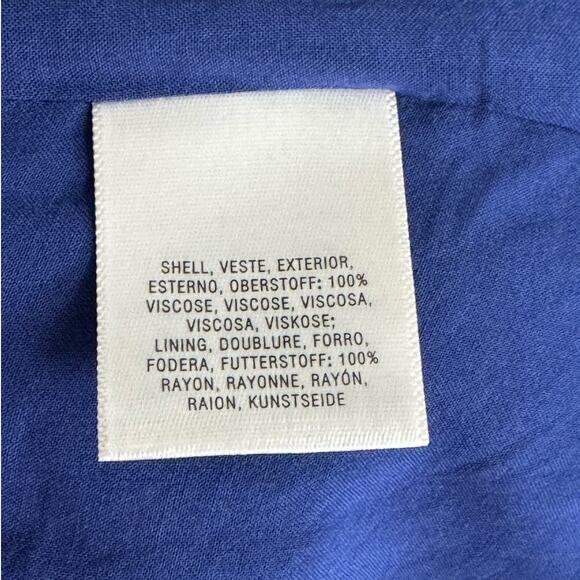 Anthropologie Maeve Spirited Midi Dress in Blue Motif Size 2P - Picture 7 of 13